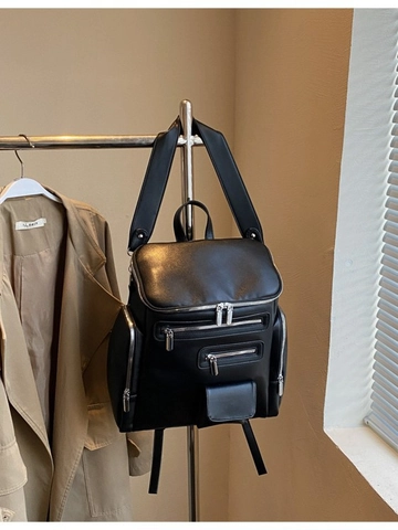 Women Fashion Small Fragrance Backpack Large Capacity PU Leather Multi-Pocket Travel Bag Chic Casual School Shoulder Bag