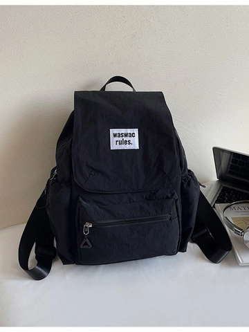 Women Large Capacity Canvas Backpack For School High Appearance Lightweight Casual Travel Backpack With Letter Patch