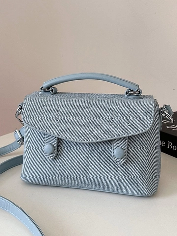 Vintage Women Crossbody Bag Woven Texture PU Leather Handbag Fashion Small Square Bag Shoulder Purse With Adjustable Strap