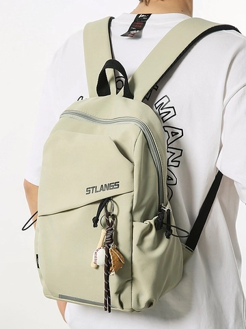 Waterproof Nylon Casual Backpack For Men Women Lightweight Outdoor Sport Chest Bag Small Daypack With Baseball Pendant