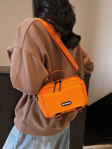 Unisex Nylon Crossbody Messenger Bag Small Square Shoulder Bag Multi Pocket Large Capacity Daily Travel Casual Fashion