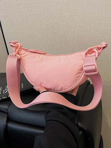 Sac Bandoulière Dumpling Plissé en Nylon pour Femmes Mode de Niche Petit Sac à Épaule Décontracté Sac Hobo Quotidien