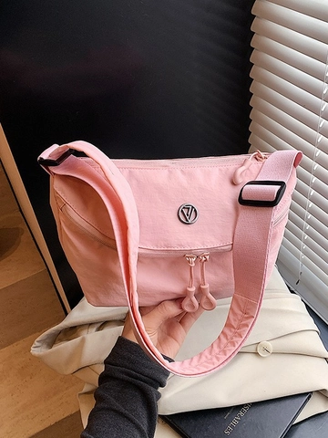 Bolso Bandolera Minimalista de Cuero PU para Mujer Forma de Dumpling Color Sólido Casual con Correa Ancha Ajustable Moda Diario