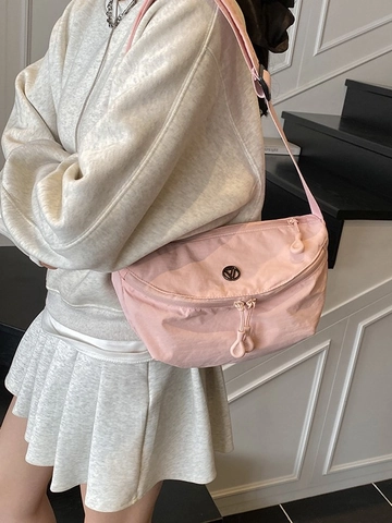 Bolso Bandolera Minimalista de Cuero PU para Mujer Forma de Dumpling Color Sólido Casual con Correa Ancha Ajustable Moda Diario