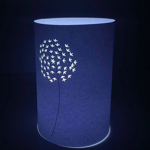 Dandelion Laser Cut Cardboard Lampshade Hollow Out LED Candle Holder For Wedding Birthday Party Home Table Decoration