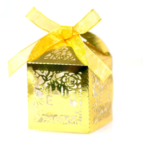 Laser Ausgeschnitten Stern Mond Palast Süßigkeiten Schachtel Perlmuttpapier Geschenkbox Mit Schleife Für Ramadan Eid Mubarak Hochzeit