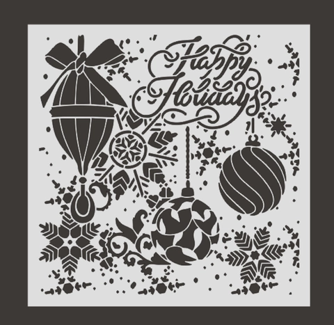 Stencil per Pittura di Natale Alce Fiocco di Neve PET Riutilizzabili Fai da Te Modelli Traforati per Muro Pietra Legno Decor