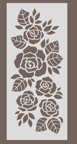 Reusable PET Plastic Rose Floral Painting Stencil Laser Cut Hollow DIY Template For Cake Decoration Wall Art Craft Journal