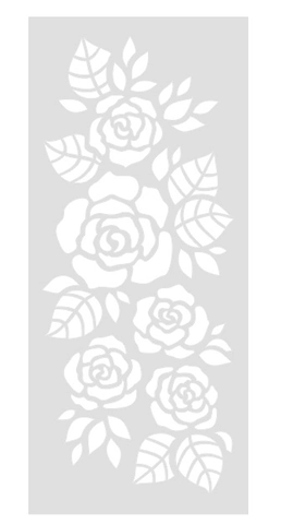 Reusable PET Plastic Rose Floral Painting Stencil Laser Cut Hollow DIY Template For Cake Decoration Wall Art Craft Journal