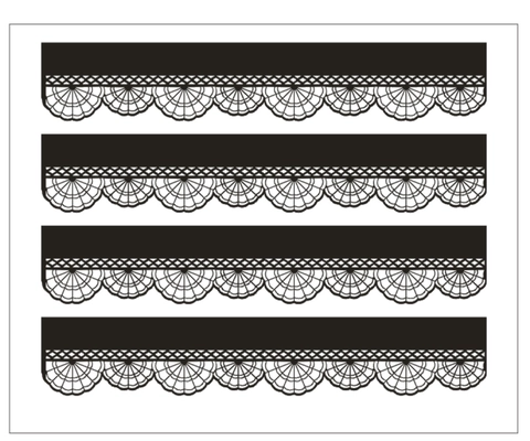 Bordo per Lavagna in Carta Taglio Laser Finitura in Pizzo Festonato per Decorazione di Feste in Classe Bordo Decorativo per Bacheca Traforata