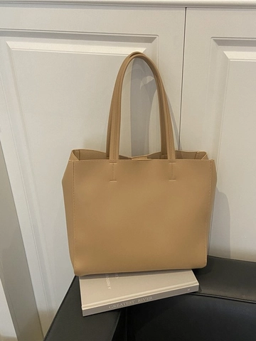 Large Capacity PU Leather Tote Bag For Women Minimalist Commuting Shoulder Bag Solid Color Fashion Shopping Handbag Work Travel Bag