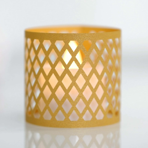 Hohl Gitter Papier Kerzenschirm Für Hochzeit Party Dekor Geometrisch Rautenmuster Laser Geschnitten Karton Tee Licht Wrap