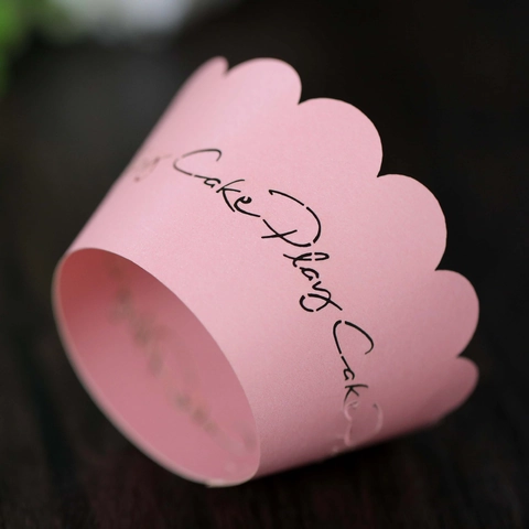 Laser Cut Scalloped Cupcake Wrappers Paper Cake Border Hollow Design Decorative Baking Supplies For Wedding Birthday Party Decoration