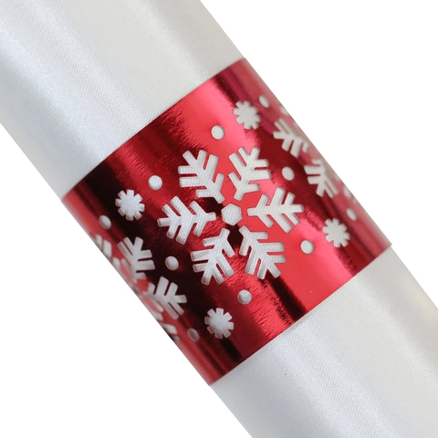 Servilleteros de Papel con Forma de Copo de Nieve Cortados a Láser Reflectantes de Doble Cara Hebillas de Servilleta para Decoración de Mesa de Boda de Navidad