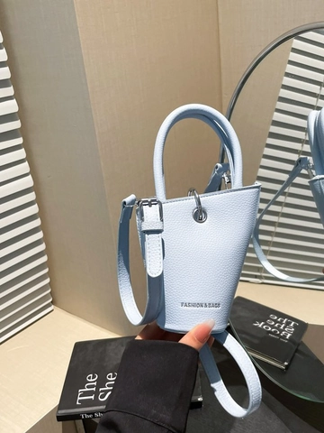 Niche Design Minimalist PU Leather Bucket Bag For Women Vintage Pebbled Texture Crossbody Handbag With Adjustable Strap Top Handle