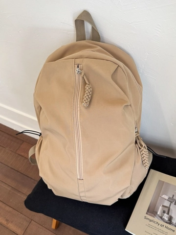Large Capacity Minimalist Nylon Double Shoulder Backpack Fashion School Bag For Women Men Student Casual Travel Rucksack