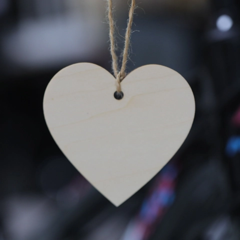 Natural Basswood Heart Round Wooden Tags With Jute Rope For DIY Crafts Wedding Party Christmas Decor Rustic Gift Labels