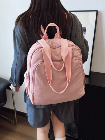 Mochila de Moda para Mujer de Gran Capacidad Informal para Conmutar de Tela Bolso de Hombro Multiusos de Viaje con Asa
