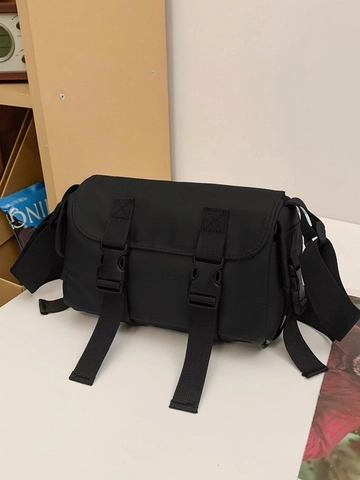 Sac Messager en Tissu Oxford Unisexe Mode Minimaliste Streetwear Sac Bandoulière Décontracté Imperméable pour Déplacement Quotidien Voyage