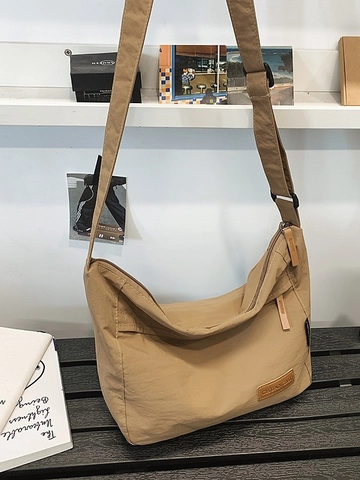 Large Capacity Water Resistant Nylon Crossbody Bag For Women Casual Messenger Tote Shoulder Bag Adjustable Strap Hobo Bag