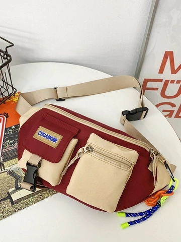 Nylon Streetwear Chest Bag For Women Men Contrast Color Multi Pocket Crossbody Bag Casual Sports Shoulder Messenger Bag