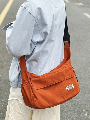 Borsa a Tracolla da Donna in Nylon ad Alta Capacità Borsa Dumpling Casual Messenger Con Tracolla Larga Regolabile Idrorepellente