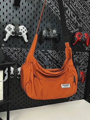 Borsa a Tracolla da Donna in Nylon ad Alta Capacità Borsa Dumpling Casual Messenger Con Tracolla Larga Regolabile Idrorepellente