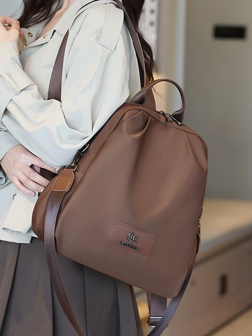 Zaino da Donna Minimalista in Pelle PU Stile Giapponese Pendolare Quotidiano Leggero Impermeabile Zaino da Viaggio Scuola