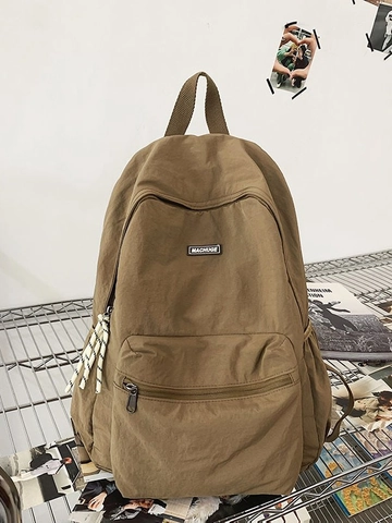 Minimalist Large Capacity Nylon Backpack Waterproof Foldable Schoolbag Casual Daypack For Students Unisex Versatile Travel Bag