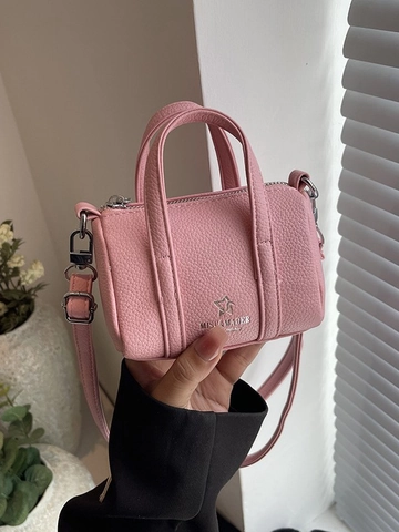 Fashion Mini Pillow Crossbody Bag Niche PU Leather Solid Color Stitching Small Boston Handbag Versatile Shoulder Bag