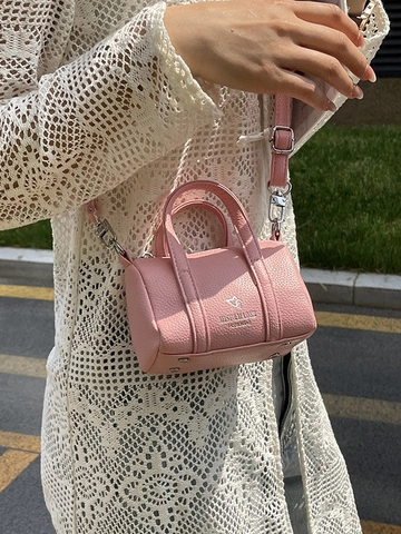 Fashion Mini Pillow Crossbody Bag Niche PU Leather Solid Color Stitching Small Boston Handbag Versatile Shoulder Bag