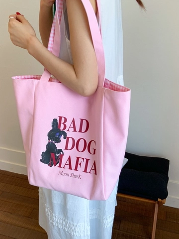 Sac Cabas en Toile de Grande Capacité Décontracté Imprimé Dessin Animé Sac à Épaule Avec Doublure Vichy pour Femmes École