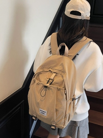 Mochila Minimalista De Gran Capacidad Para Mujer Color Sólido Mochila Escolar Para Estudiantes Universitarios Mochila De Viaje