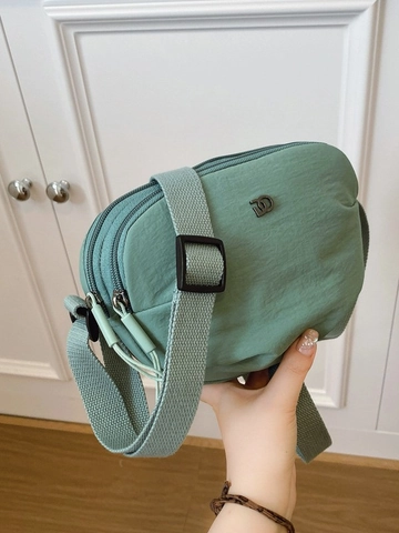 Niche Design Nylon Crossbody Bag For Women Fashion Lightweight Multi-Layer Zipper Fabric Shoulder Bag Adjustable Strap Casual Daily Small Square Travel Bag