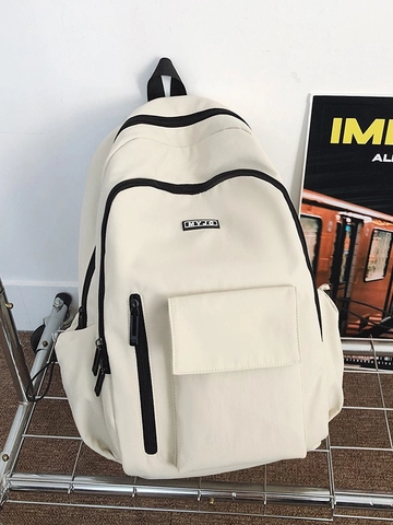 Zaino in Nylon di Grande Capacità Impermeabile Casuale Borsa da Scuola per Viaggio Pendolare Unisex con Tasche Multiple