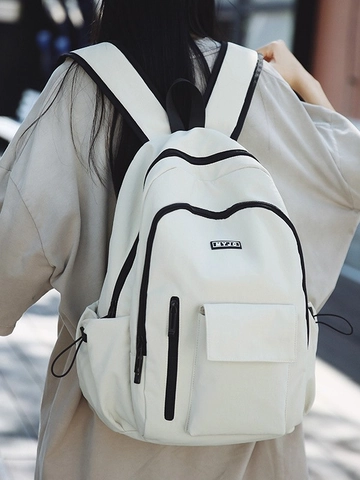 Zaino in Nylon di Grande Capacità Impermeabile Casuale Borsa da Scuola per Viaggio Pendolare Unisex con Tasche Multiple