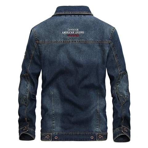 Veste en Jean en Mélange de Coton Vintage Décontractée pour Hommes sans Repassage Simple Boutonnage Manteau avec Poches pour Tenue de Travail Automne