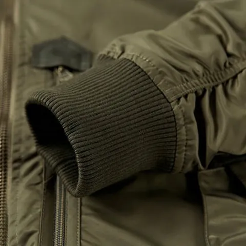 Giacca Bomber da Pilota da Uomo Stile Militare Cappotto da Volo Casual Con Toppa Ricamata Finiture a Costine in Pelo di Coniglio