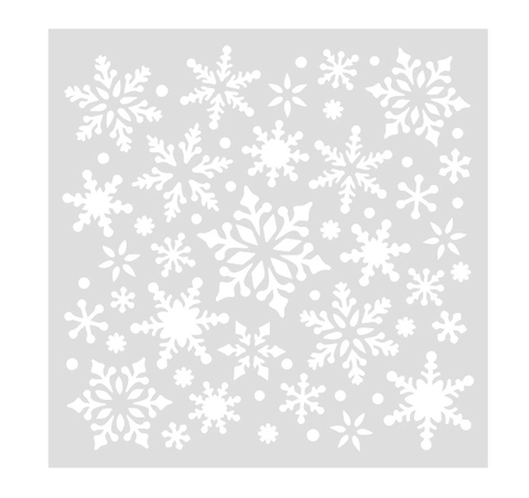 Kerst Sneeuwvlok PET Schildersjabloon Laser Gesneden Hol DIY Decoratie Sjabloon Voor Cake Afdrukken Schilderen Kerstmis Feest Decor