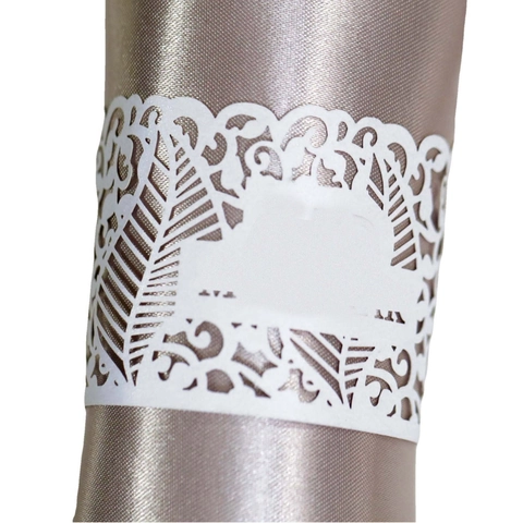 Laser Cut Paper Napkin Rings Hollow Reflective Butterfly Vine Leaf Napkin Buckles For Wedding Banquet Party Table Decor