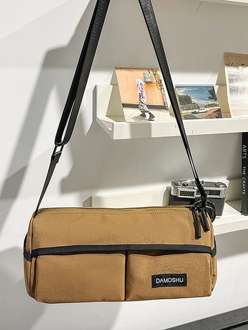 Borsa a Tracolla in Nylon da Donna di Grande Capacità Borsa Messenger Sportiva in Tinta Unita Borsa a Cuscino Tracolla Regolabile