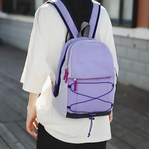 Lightweight Waterproof Nylon Travel Backpack For Men Women Outdoor Hiking Daypack With Bungee Cord Design Casual Sports Bag