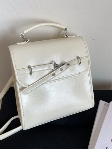 Women Fashion Backpack Soft PU Leather Flip Square Bag Magnetic Buckle Minimalist Vintage Schoolbag Versatile Travel Backpack For Ladies