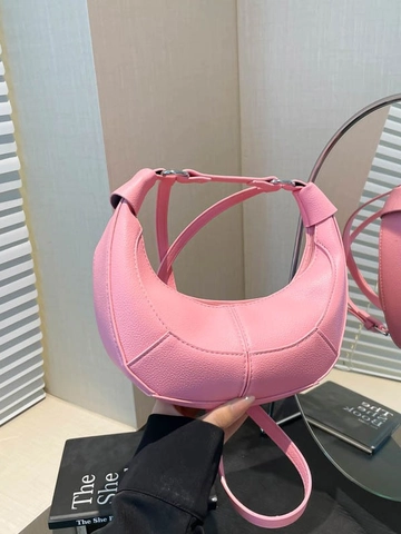 Sac Bandoulière Croissant pour Femmes Plissé Cuir PU Grain Lychee Petit Sac À Épaule Décontracté Commuter Hobo