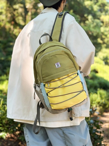 Sac à Dos en Nylon Imperméable de Grande Capacité pour Femmes Mode Patchwork Cartable École Loisirs Plein Air Voyage