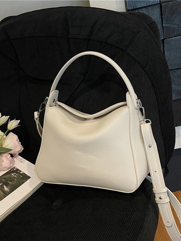 Women Litchi Grain PU Leather Shoulder Bag Casual Soft Crossbody Handbag Versatile Niche High End Single Strap Fashion Purse