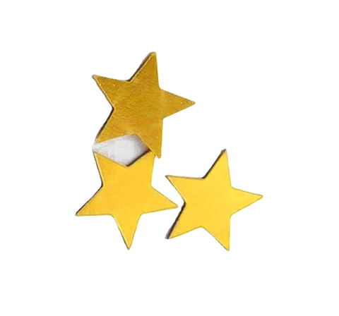 Gold Star Paper Confetti Laser Cut Double Sided Reflective Pentagram Decorative Scraps For Wedding Birthday Party Table Scatter DIY Crafts