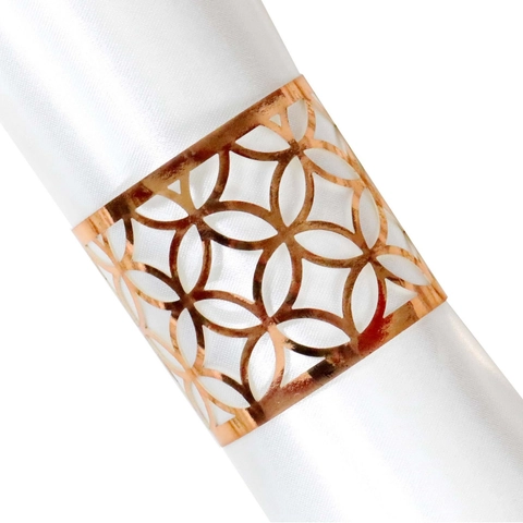 Ronds de Serviette Ajourés à la Coupe Laser Cercles Géométriques Papier Nacré Réfléchissant pour Mariage Banquet Fête Décoration de Table