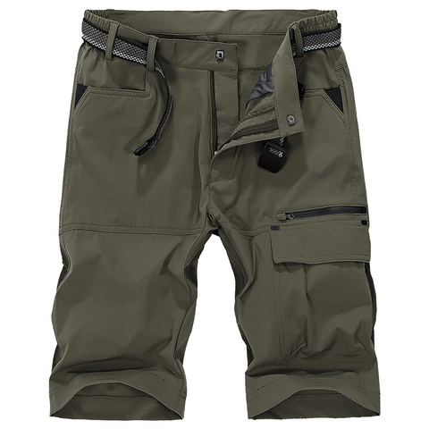 Ανδρικό Outdoor Tactical Cargo Σορτς Με Ζώνη Πολλαπλές Τσέπες Στεγνώνει Γρήγορα Αναπνεύσιμο Νάιλον Casual Σορτς Εργασίας