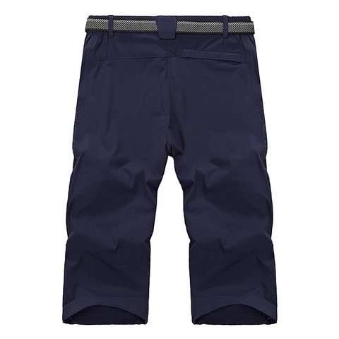 Short Homme d'Été à Séchage Rapide Décontracté Sport de Plein Air Pantalon Mi-Long Léger Respirant Short Cargo Avec Ceinture